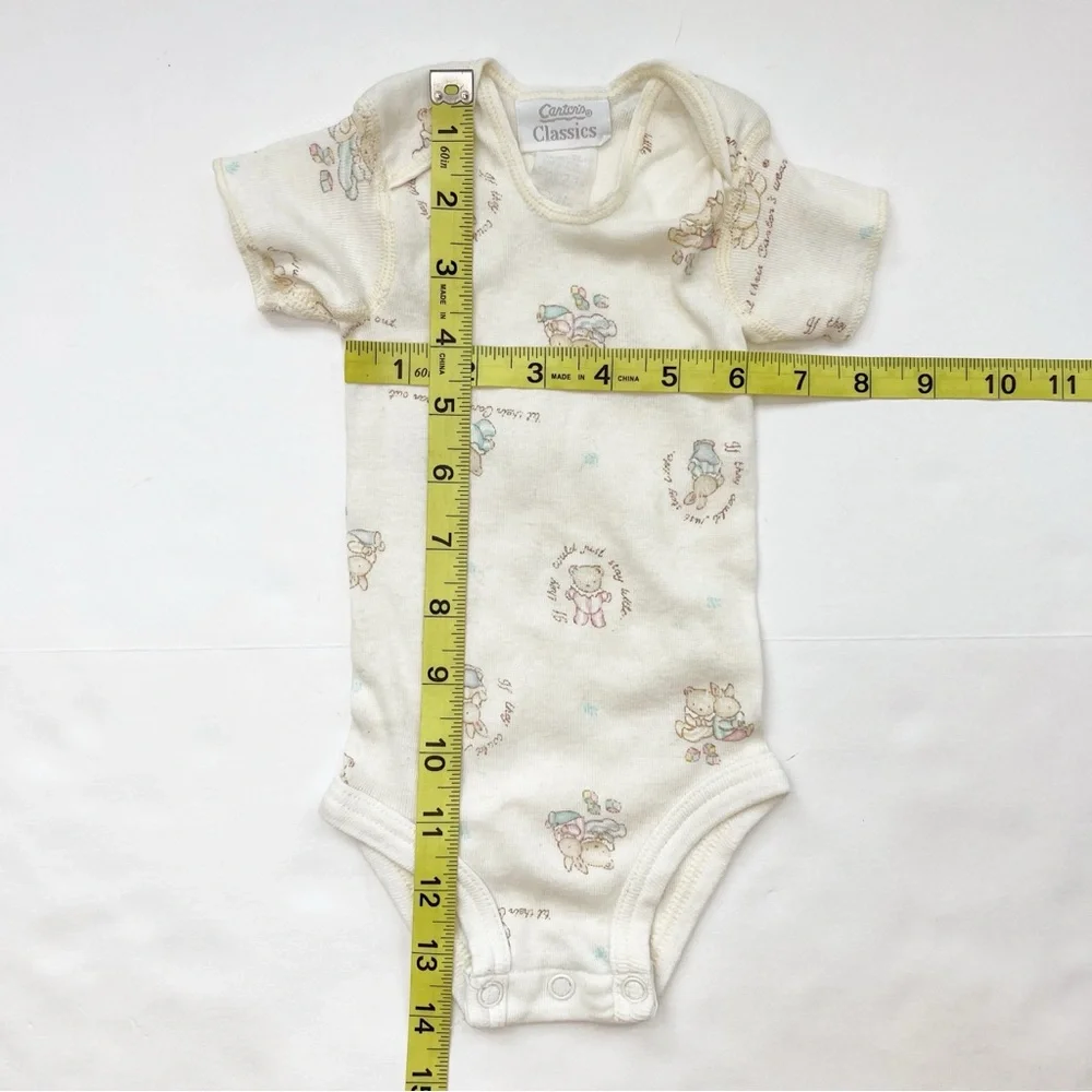 Vintage Carters Classics One Piece Bodysuit 0-3 Months